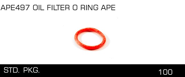 APE497 OIL FILTER O RING APE APE497 OIL FILTER O RING APE